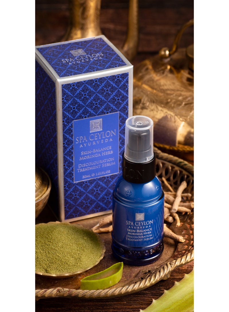 SPA CEYLON Skin-Balance Moringa Herb Discolouration Treatment Serum ( Blue) - Ayurveda Overnight Serum & Dark Spot Remover for Men for Uneven & Problem Skin, Skincare for Men. 30 ml - Image 3